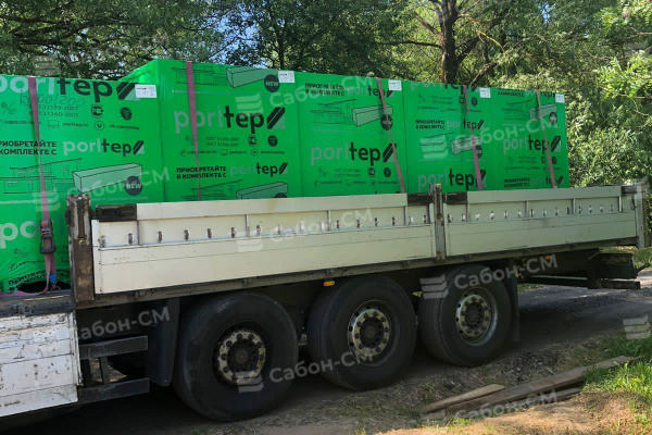 Пеноблоки стеновые Poritep 625х250х350, D600